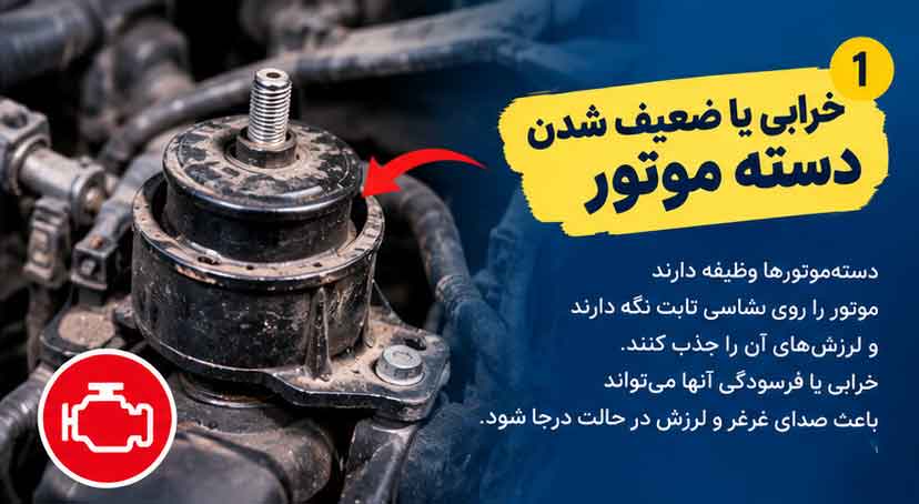 خرابی یا ضعیف شدن دسته موتور