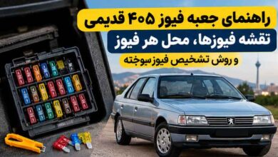 راهنمای جعبه فیوز ۴۰۵ قدیمی