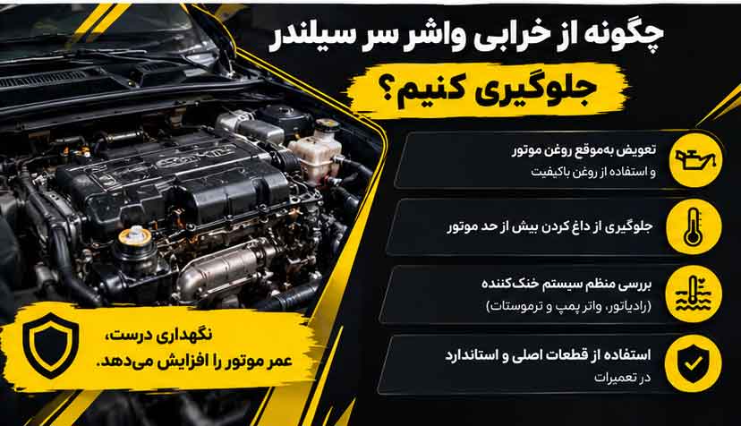 چگونه از خرابی واشر سر سیلندر جلوگیری کنیم؟